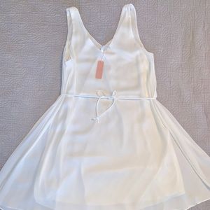 New with tags- white chiffon overlay dress